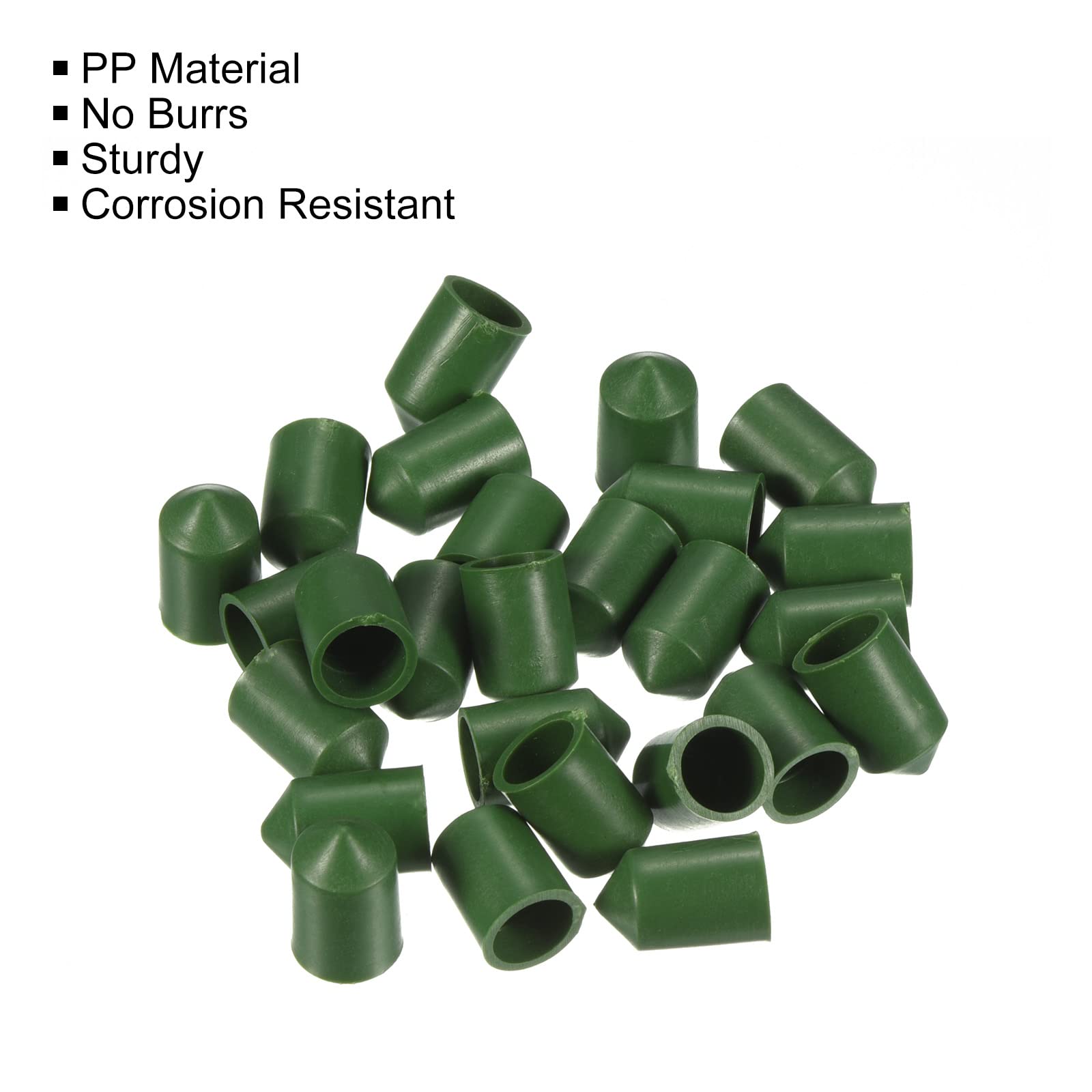 Amazon | uxcell ガーデンケーンキャップ プラスチック 尖った植物杭